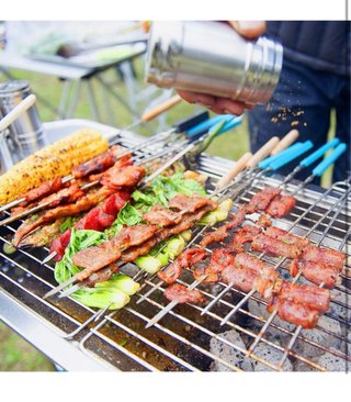 Barbacoa Carbón Portátil Acero Inoxidable