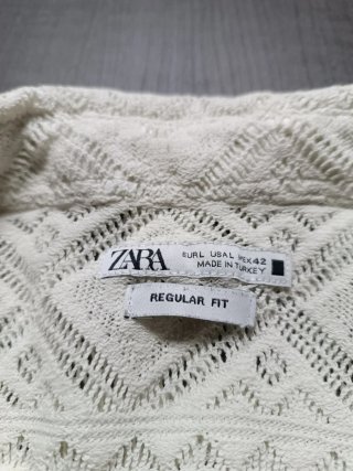 Camicia Zara traforata bianca