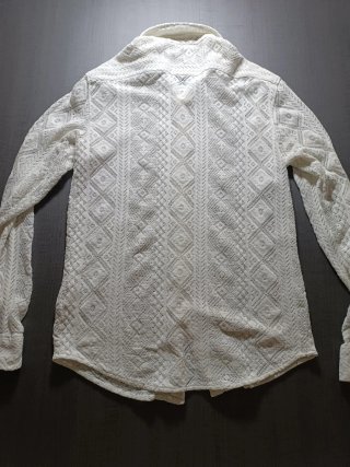 Camicia Zara traforata bianca