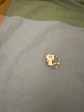 Anello cuore acciaio dorato misura 20