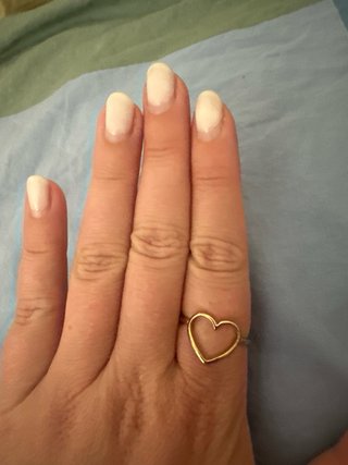 Anello cuore acciaio dorato misura 20