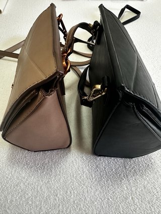2 Bolsos Nica Beige y Negro
