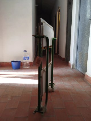 Mesita auxiliar cocina plegable verde