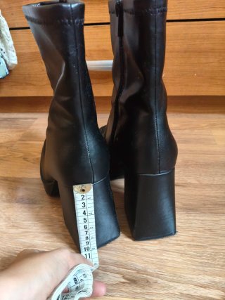 Botas tacón ancho plataforma negras
