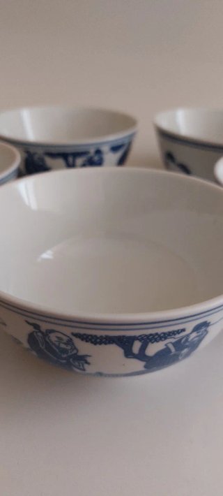 Set 5 Ciotoline Porcellana Cinesi Blu