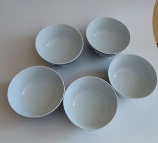 Set 5 Ciotoline Porcellana Cinesi Blu