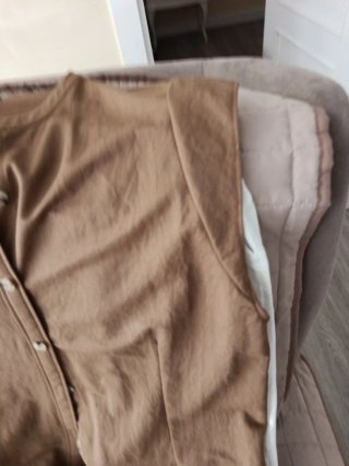 Conjunto Pantalón y Blusa Marrón/Blanco