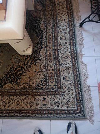 Alfombra grande tapiz tonos verdes