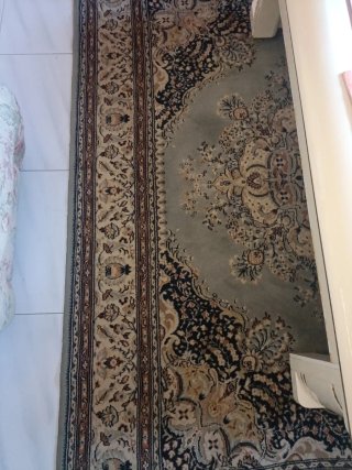 Alfombra grande tapiz tonos verdes