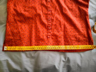 Camisa estampada color teja Talla 38