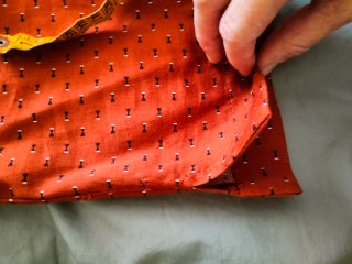 Camisa estampada color teja Talla 38