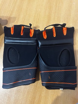 Guantes Domyos Negro/Naranja (usados 1 vez)