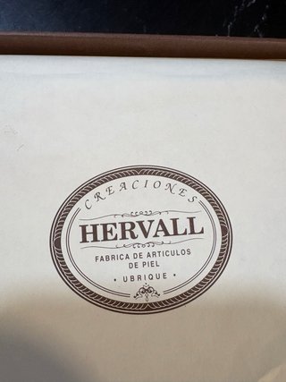 Cartera de piel HERVALL Marrón