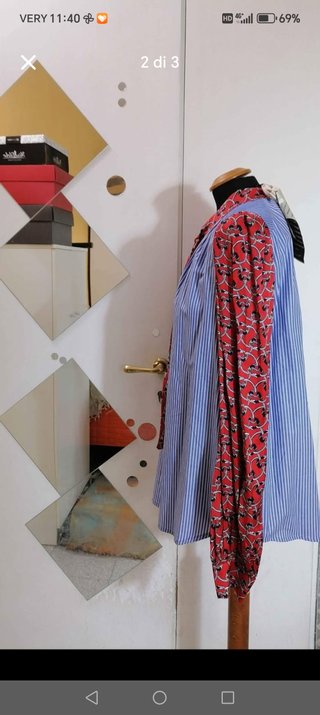 Camicia Manila Grace a righe con foulard