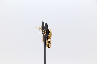 PENDIENTES OSO CON CIRCONITAS AZUL