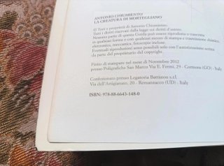 La creatura di Mortegliano autografato dall'autore