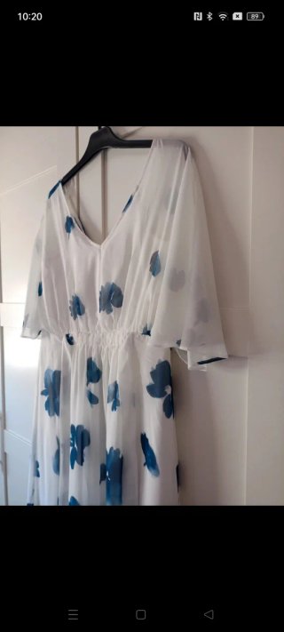 Vestido largo estampado floral talla XL, favorece