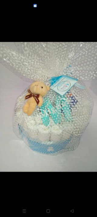Tarta de pañales para bebé