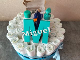 Tarta de pañales para bebé