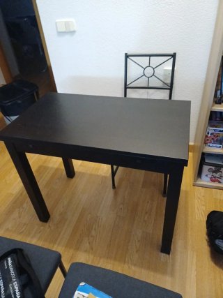 Mesa de salón plegable Ikea 90x50 - 90x90
