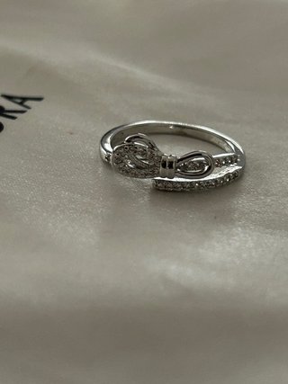 Anello fiocco argento 925 regolabile