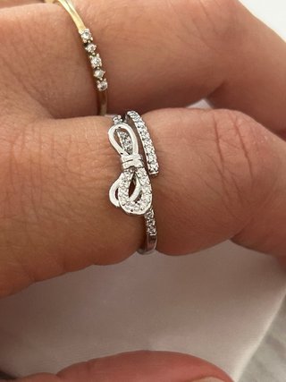 Anello fiocco argento 925 regolabile