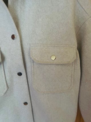 Chaqueta Oversize Zara Beige Talla XS
