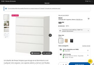 Cómoda blanca Ikea (2 unidades)