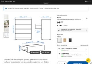 Cómoda blanca Ikea (2 unidades)