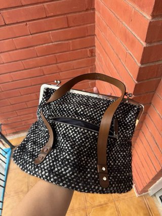 Bolso Marni Tweed Negro Blanco