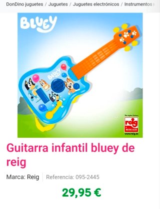 Guitarra Bluey con correa