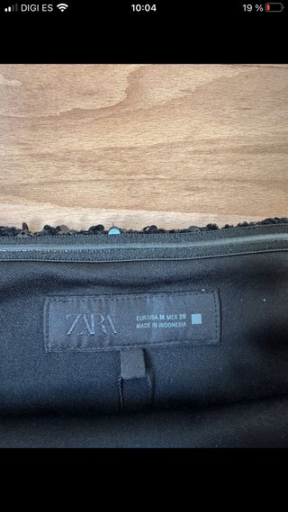 Top Zara lentejuelas negro Talla M