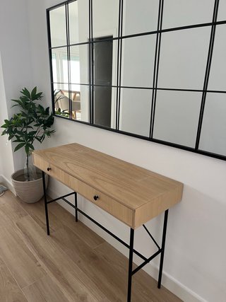 Mesa consola madera y metal