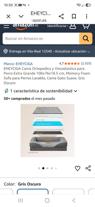 Cama ortopédica para mascotas
