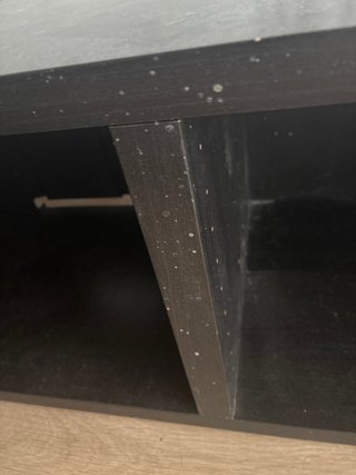 Mueble TV negro y madera