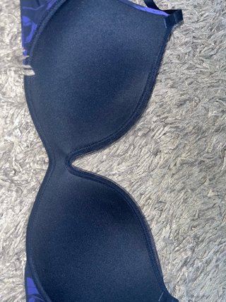 Sujetador Calvin Klein relleno 80A floral azul/mor