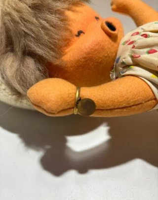 Muñeco Bebé Fieltro Vintage Antiguo