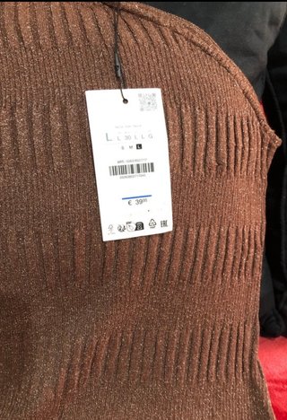 Vestido Zara Talla M Asimétrico Marrón