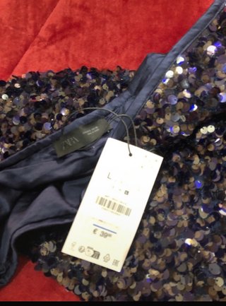 Falda lentejuelas Zara