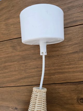 Lámpara de techo ratán Ikea beige