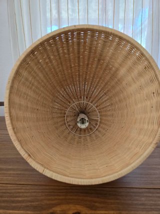 Lámpara de techo ratán Ikea beige