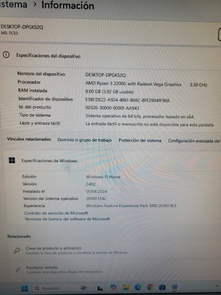 PC torre Ryzen 3 SSD Windows 11