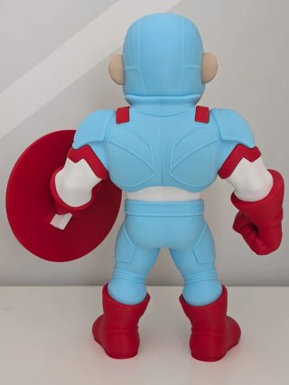 Figura Fanart de Mario x Capitán América
