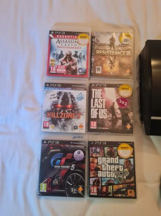 Consola PlayStation 3 Negra + 10 Juegos