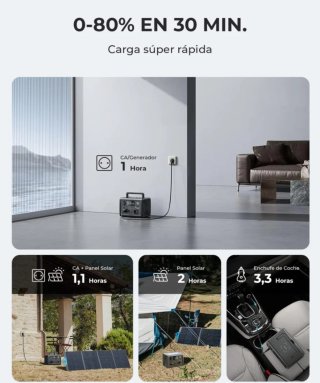 Estación de Energía Portátil + paleles solares