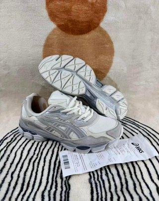 Asics GEL-NYC Mujer Talla 38 Gris Blanco