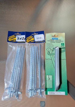 Piquetas de camping 6x21 cm (2 paquetes)