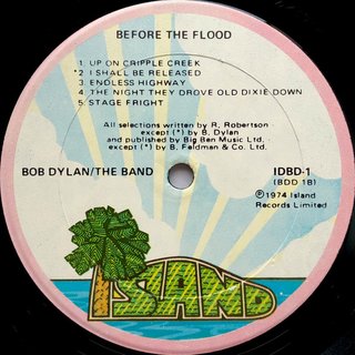 Bob Dylan / The Band Before the Flood 2xLP