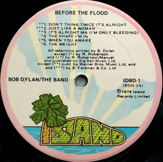 Bob Dylan / The Band Before the Flood 2xLP