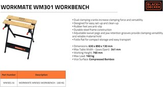 Banco de Trabajo BLACK+DECKER Workmate 301